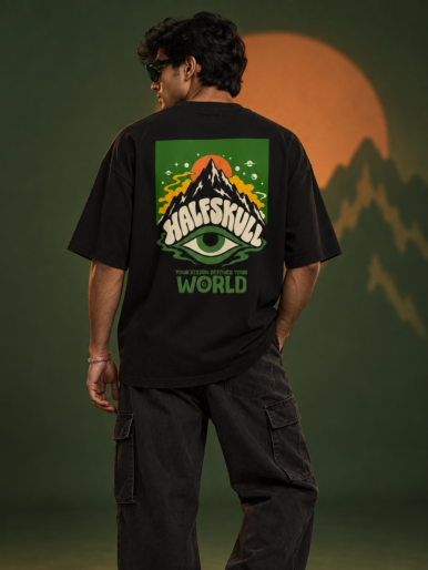 Visionary Black Oversized T-Shirt
