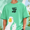 White quack mint green oversized t-shirt — front view
