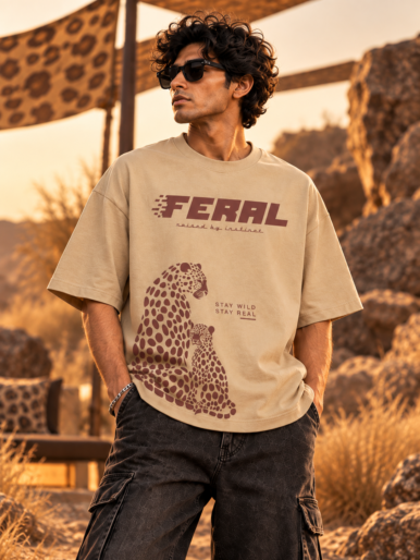 Feral Instinct Beige Leopard T-Shirt