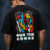 Abstract Soul black oversized t-shirt — front view