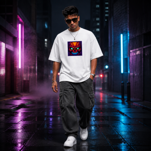 Inferno Skull Oversized T-Shirt