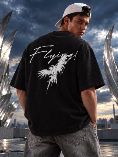Egale flight balck oversize tee