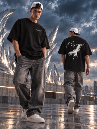 Egale flight balck oversize tee