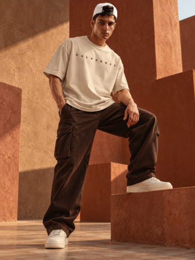 Halfskull official beige oversize size tshirt