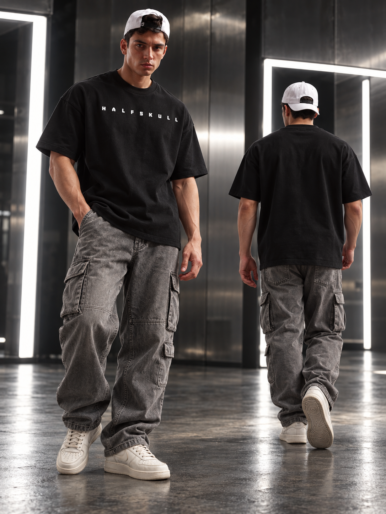 Halfskull official black oversize tee