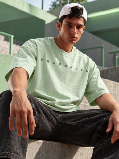 Halfskull official mint green oversize tee