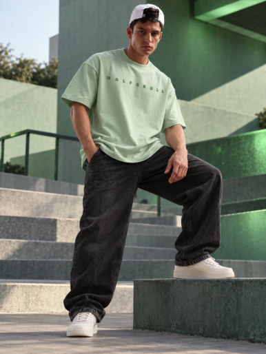 Halfskull official mint green oversize tee