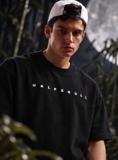 Tropical island back oversize tee