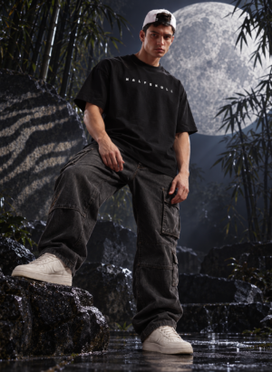 Tropical island back oversize tee